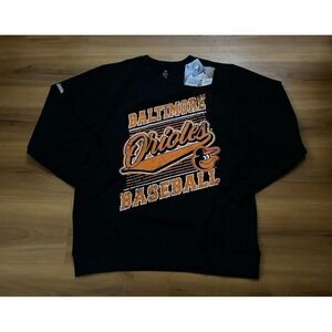 Mens NWT Stitches Baltimore Orioles MLB Crewneck Sweatshirt